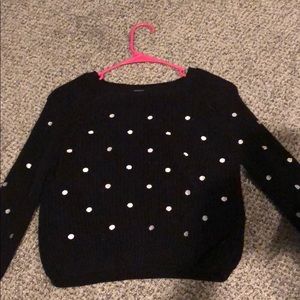 women’s small polka dot sweater